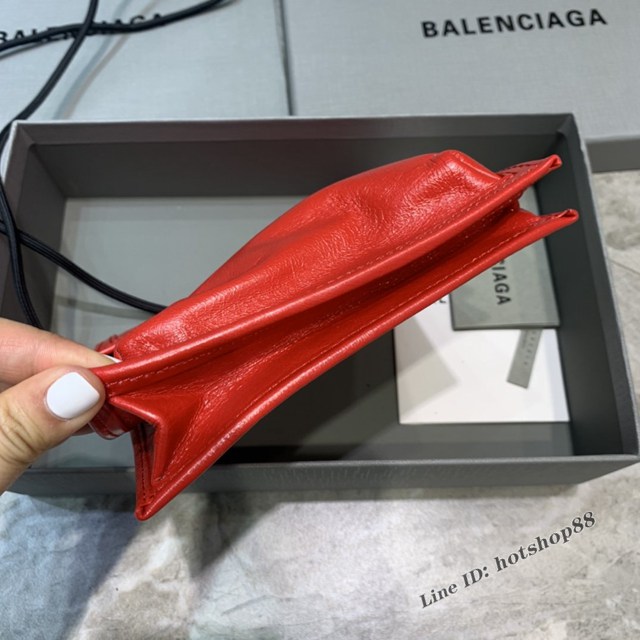 Balenciaga專櫃爆款小挎包 巴黎世家褶皺皮手機包 fyj1479